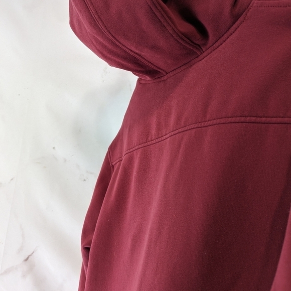 Athleta Sweatshirt Womens Small Red Retroplush Hoodie Decadent Tunic Quarter Zip - Picture 11 of 12